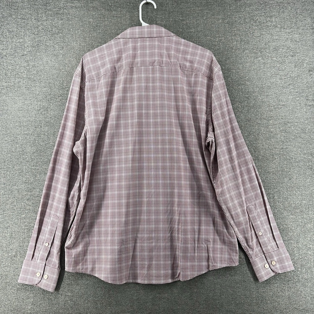 UNTUCKit Beckman Shirt Men Size XL Red Check Nylon Casual Long Sleeve - Picture 3 of 8